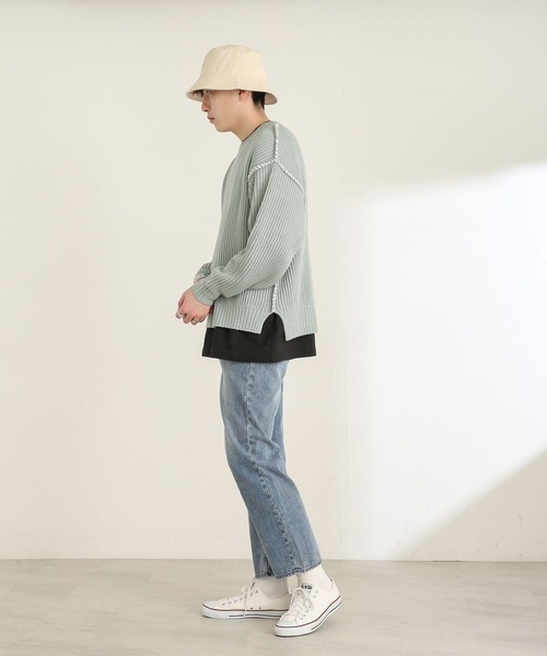 SENSE OF PLACE by URBAN RESEARCH(センスオブプレイスバイアーバンリサーチ)の「ヴィンテージデニムストレートパンツ(デニムパンツ・メンズ・ライトインディゴブルー/インディゴブルー・LARGE/MEDIUM)」の11枚目の写真