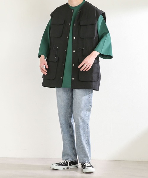 SENSE OF PLACE by URBAN RESEARCH(センスオブプレイスバイアーバンリサーチ)の「ヴィンテージデニムストレートパンツ(デニムパンツ・メンズ・ライトインディゴブルー/インディゴブルー・LARGE/MEDIUM)」の13枚目の写真