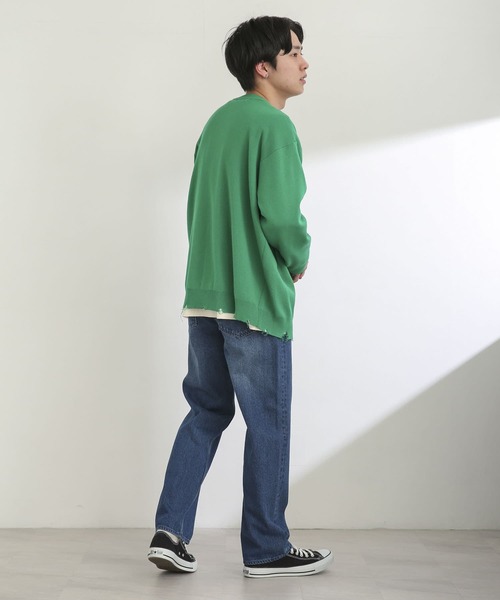 SENSE OF PLACE by URBAN RESEARCH(センスオブプレイスバイアーバンリサーチ)の「ヴィンテージデニムストレートパンツ(デニムパンツ・メンズ・ライトインディゴブルー/インディゴブルー・LARGE/MEDIUM)」の16枚目の写真