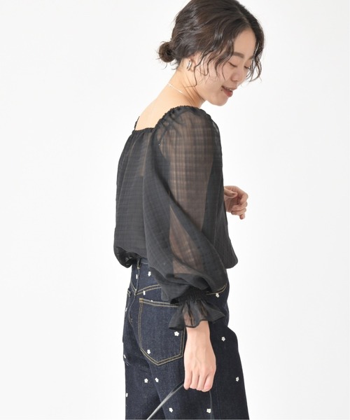 U by SPICK&SPAN（ユーバイスピックアンドスパン）の「カシュクールブラウス◆（シャツ/ブラウス・レディース・ホワイト/ブラック・FREE）」の5枚目の写真