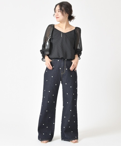 U by SPICK&SPAN（ユーバイスピックアンドスパン）の「カシュクールブラウス◆（シャツ/ブラウス・レディース・ホワイト/ブラック・FREE）」の7枚目の写真