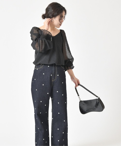 U by SPICK&SPAN（ユーバイスピックアンドスパン）の「カシュクールブラウス◆（シャツ/ブラウス・レディース・ホワイト/ブラック・FREE）」の9枚目の写真