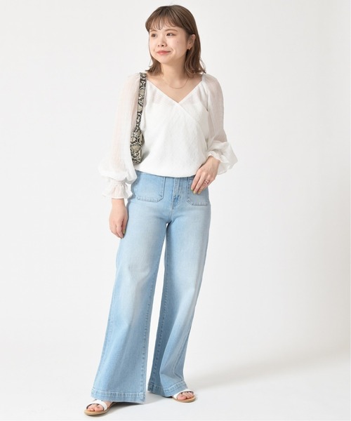 U by SPICK&SPAN（ユーバイスピックアンドスパン）の「カシュクールブラウス◆（シャツ/ブラウス・レディース・ホワイト/ブラック・FREE）」の18枚目の写真