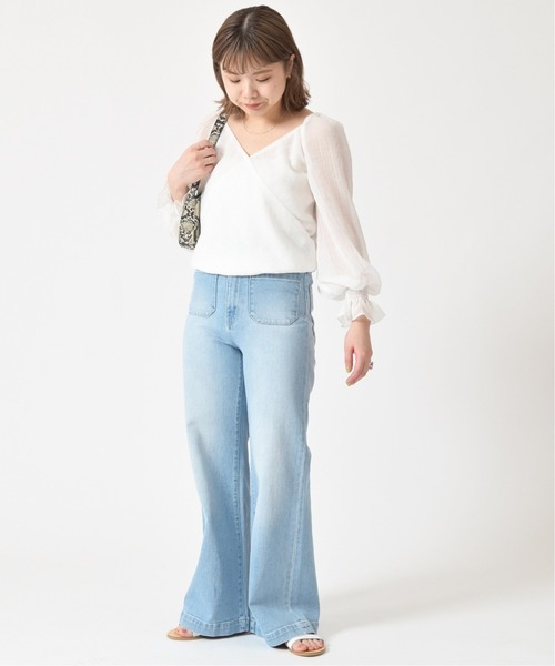 U by SPICK&SPAN（ユーバイスピックアンドスパン）の「カシュクールブラウス◆（シャツ/ブラウス・レディース・ホワイト/ブラック・FREE）」の19枚目の写真