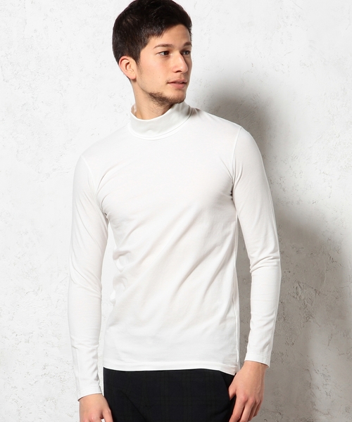 green label relaxing(グリーンレーベルリラクシング)の「MERCE/CO タートルネック L/S カットソー ◆(Tシャツ/カットソー・メンズ・ホワイト/ブラック・MEDIUM/SMALL/LARGE)」の2枚目の写真