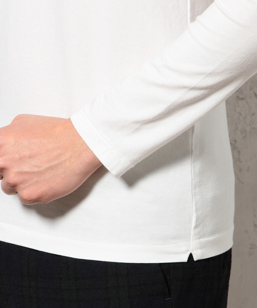 green label relaxing(グリーンレーベルリラクシング)の「MERCE/CO タートルネック L/S カットソー ◆(Tシャツ/カットソー・メンズ・ホワイト/ブラック・MEDIUM/SMALL/LARGE)」の3枚目の写真