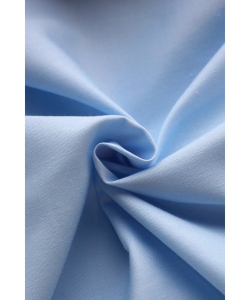 Bonjour Sagan(ボンジュールサガン)の「プリーツ切替バンドカラーチュニック(チュニック・レディース・ホワイト/ブルー・FREE)」の7枚目の写真