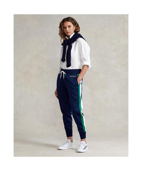 Polo Sport ストライプド フリース スウェットパンツ