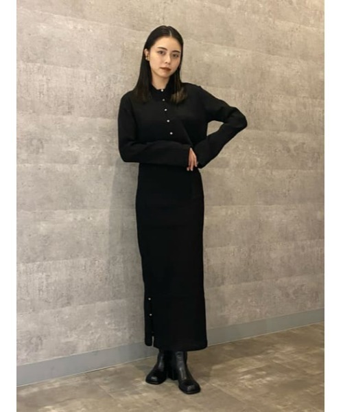 M_(エムアンダーバー)の「【M_】SHIRRING TIGHT スカート(スカート・レディース・ブラック/ブラウン/ライトイエロー・1/2)」の8枚目の写真