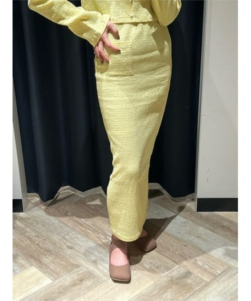 M_(エムアンダーバー)の「【M_】SHIRRING TIGHT スカート(スカート・レディース・ブラック/ブラウン/ライトイエロー・1/2)」の11枚目の写真