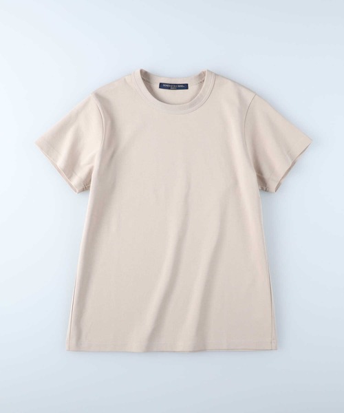 HONEYSUCKLE ROSE（ハニーサックルローズ）の「【HONEYSUCKLE ROSE】スムースレギュラーＴシャツ（Tシャツ/カットソー・レディース・カーキブラウン/ベージュ/ホワイト/ブラック/ブラウン/オレンジ・L/M/S）」の19枚目の写真