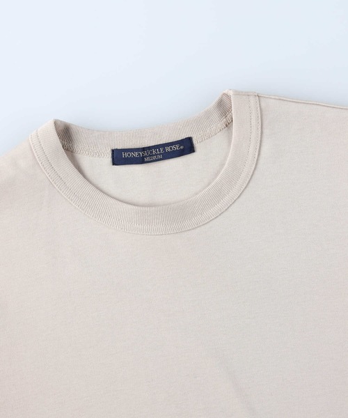 HONEYSUCKLE ROSE（ハニーサックルローズ）の「【HONEYSUCKLE ROSE】スムースレギュラーＴシャツ（Tシャツ/カットソー・レディース・カーキブラウン/ベージュ/ホワイト/ブラック/ブラウン/オレンジ・L/M/S）」の21枚目の写真