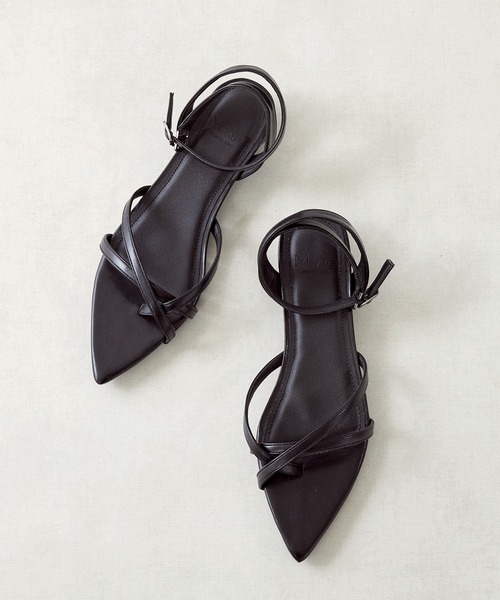 menue（メヌエ）の「ポインテッドトゥストラップサンダル（サンダル・レディース・アイボリー/ブラック/ダークブラウン・S/M/L/LL）」の22枚目の写真