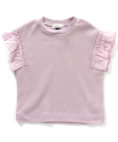 Seraph(セラフ)の「ワッフルフリルTシャツ(Tシャツ/カットソー・キッズ・アイボリー/その他2/ピンク/ブルー/グリーン・130/100/140/120/80/110/90/95)」の9枚目の写真