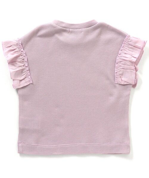 Seraph(セラフ)の「ワッフルフリルTシャツ(Tシャツ/カットソー・キッズ・アイボリー/その他2/ピンク/ブルー/グリーン・130/100/140/120/80/110/90/95)」の6枚目の写真