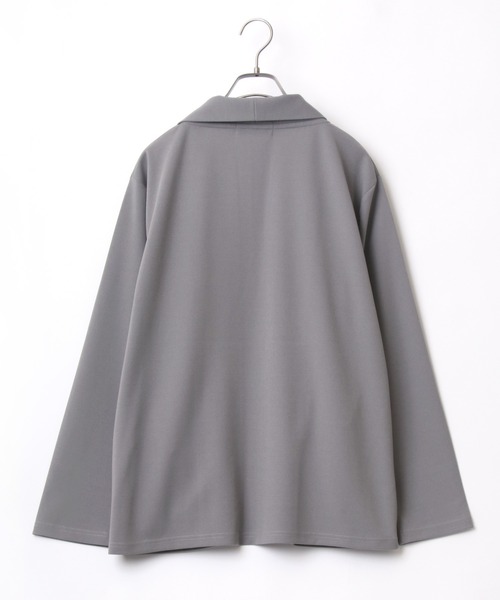 Lazar（ラザル）の「カットジョーゼット ショールカラージャケット＆ワイドテーパードパンツ/カーディガン セットアップ（セットアップ・メンズ・グレー/ブラック/ベージュ/ネイビー/チャコール/アイボリー・M/L/LL）」の18枚目の写真