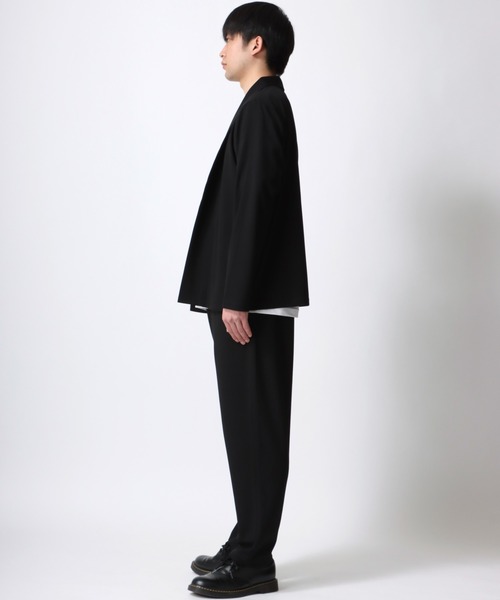 Lazar（ラザル）の「カットジョーゼット ショールカラージャケット＆ワイドテーパードパンツ/カーディガン セットアップ（セットアップ・メンズ・グレー/ブラック/ベージュ/ネイビー/チャコール/アイボリー・M/L/LL）」の22枚目の写真