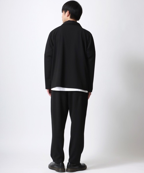 Lazar（ラザル）の「カットジョーゼット ショールカラージャケット＆ワイドテーパードパンツ/カーディガン セットアップ（セットアップ・メンズ・グレー/ブラック/ベージュ/ネイビー/チャコール/アイボリー・M/L/LL）」の12枚目の写真