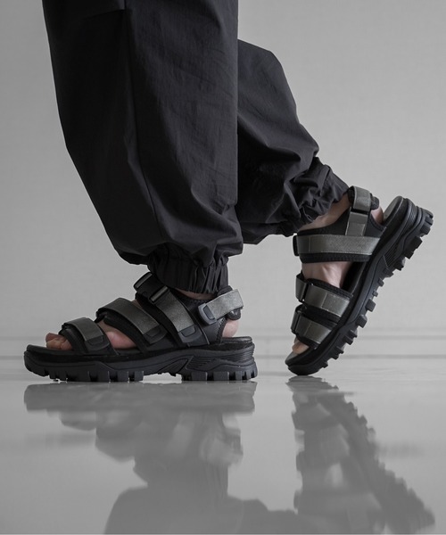 Synthetic Leather Sneaker Sandal - シンセティックレザースニーカー