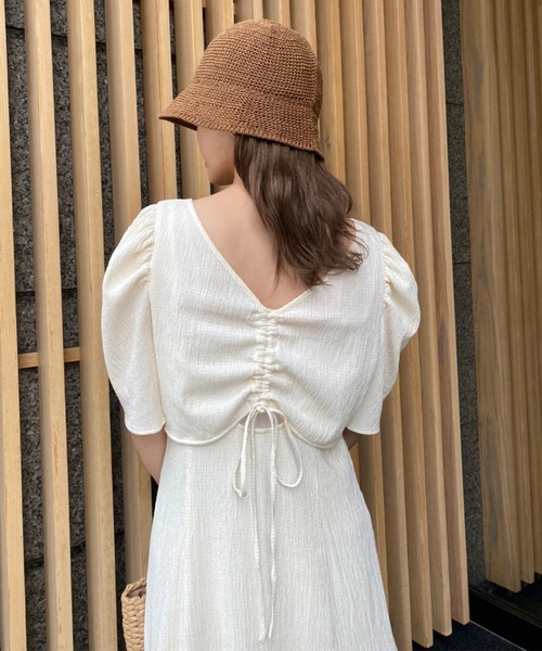 one after another NICE CLAUP（ワンアフターアナザーナイスクラップ）の「雑材クローシュハット（ハット・レディース・ブラウン/ナチュラル・FREE）」の2枚目の写真