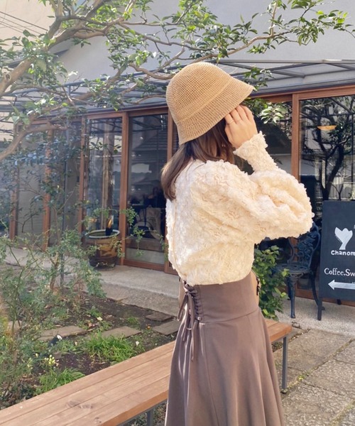 one after another NICE CLAUP（ワンアフターアナザーナイスクラップ）の「雑材クローシュハット（ハット・レディース・ブラウン/ナチュラル・FREE）」の5枚目の写真