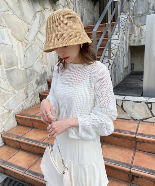 one after another NICE CLAUP（ワンアフターアナザーナイスクラップ）の「雑材クローシュハット（ハット・レディース・ブラウン/ナチュラル・FREE）」の16枚目の写真