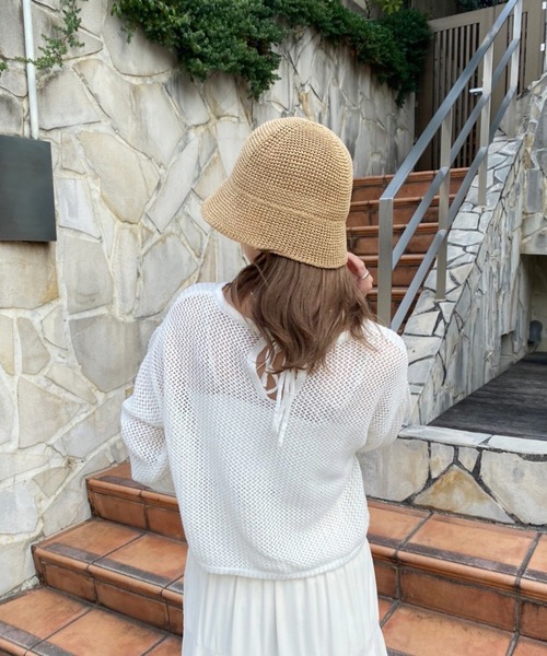 one after another NICE CLAUP（ワンアフターアナザーナイスクラップ）の「雑材クローシュハット（ハット・レディース・ブラウン/ナチュラル・FREE）」の18枚目の写真