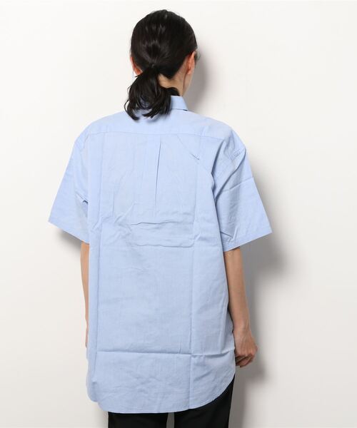 WEB&DEPOT限定】ワイド オックスフォード 半袖シャツ/ S/S WIDE