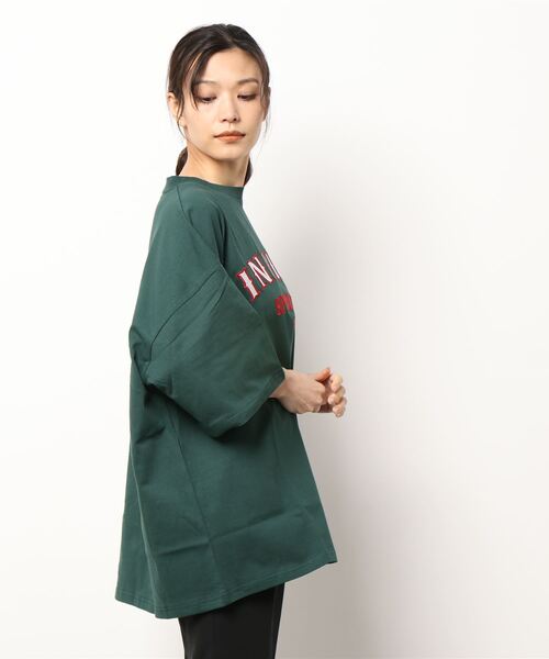 ARCHIVER(アーカイバ)の「【Bl】ビッグシルエットロゴTシャツ クルーネック / INDIAN(Tシャツ/カットソー・レディース・ホワイト/ブルーグレー/ダークグリーン・MEDIUM/LARGE)」の4枚目の写真