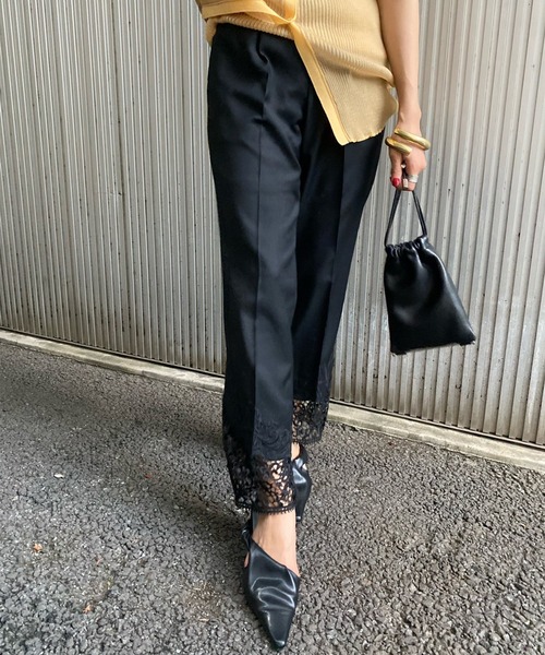アメリ ヴィンテージ ETTE TAPERED PANTS セール】EMBELLISH TAPERED PANTS（スラックス）｜Ameri（アメリ
