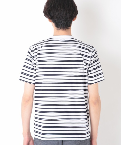 CROWDED CLOSET(クラウデッドクローゼット)の「シルケット天竺ボーダーTシャツ(Tシャツ/カットソー・メンズ・ネイビー/ホワイト系その他・02/03/04)」の5枚目の写真