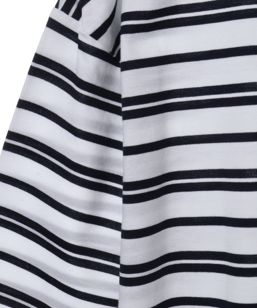 CROWDED CLOSET(クラウデッドクローゼット)の「シルケット天竺ボーダーTシャツ(Tシャツ/カットソー・メンズ・ネイビー/ホワイト系その他・02/03/04)」の13枚目の写真