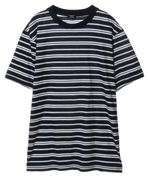 CROWDED CLOSET(クラウデッドクローゼット)の「シルケット天竺ボーダーTシャツ(Tシャツ/カットソー・メンズ・ネイビー/ホワイト系その他・02/03/04)」の9枚目の写真