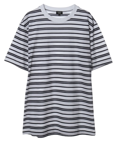 CROWDED CLOSET(クラウデッドクローゼット)の「シルケット天竺ボーダーTシャツ(Tシャツ/カットソー・メンズ・ネイビー/ホワイト系その他・02/03/04)」の8枚目の写真