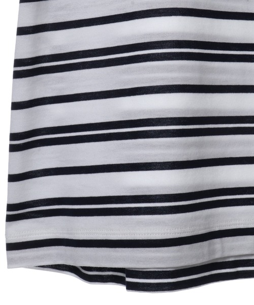 CROWDED CLOSET(クラウデッドクローゼット)の「シルケット天竺ボーダーTシャツ(Tシャツ/カットソー・メンズ・ネイビー/ホワイト系その他・02/03/04)」の14枚目の写真