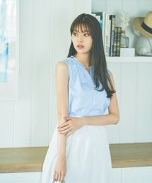 PROPORTION BODY DRESSING | ストライプキーネックブラウス / 1212110407(シャツ/ブラウス)