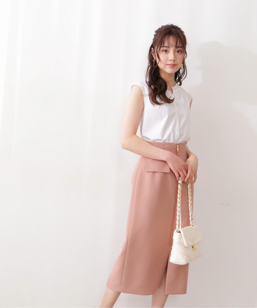 PROPORTION BODY DRESSING(プロポーションボディドレッシング)の「ストライプキーネックブラウス / 1212110407(シャツ/ブラウス・レディース・ベージュ系その他/ブルー系その他・SMALL/MEDIUM)」の9枚目の写真