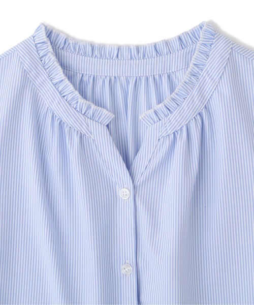 PROPORTION BODY DRESSING(プロポーションボディドレッシング)の「ストライプキーネックブラウス / 1212110407(シャツ/ブラウス・レディース・ベージュ系その他/ブルー系その他・SMALL/MEDIUM)」の15枚目の写真