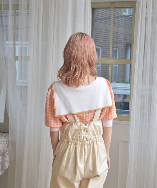 ems excite（エムズエキサイト）の「セーラー襟付チェックカーデ