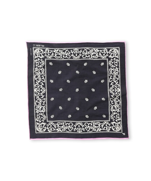 45R(フォーティファイブアール)の「インドカディのポコペイズリーバンダナ(バンダナ/スカーフ・レディース・ネイビー/ブラウン/カーキ/オレンジ/グリーン・FREE)」の2枚目の写真