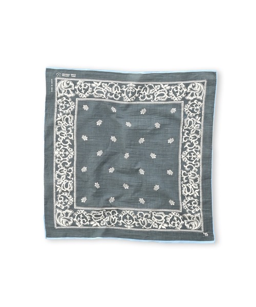 45R(フォーティファイブアール)の「インドカディのポコペイズリーバンダナ(バンダナ/スカーフ・レディース・ネイビー/ブラウン/カーキ/オレンジ/グリーン・FREE)」の3枚目の写真