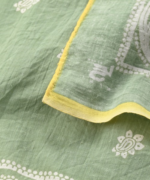 45R(フォーティファイブアール)の「インドカディのポコペイズリーバンダナ(バンダナ/スカーフ・レディース・ネイビー/ブラウン/カーキ/オレンジ/グリーン・FREE)」の7枚目の写真