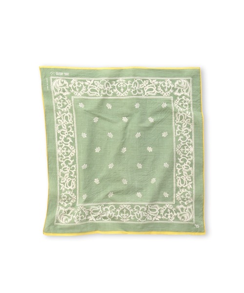 45R(フォーティファイブアール)の「インドカディのポコペイズリーバンダナ(バンダナ/スカーフ・レディース・ネイビー/ブラウン/カーキ/オレンジ/グリーン・FREE)」の10枚目の写真