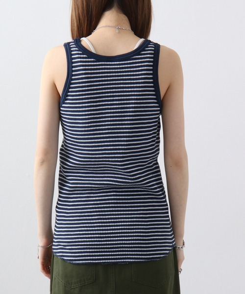 JEMORGAN（ジェーイーモーガン）の「JEMORGAN ワッフルボーダータンクトップ（パック入り）（タンクトップ・レディース・グリーン系その他/レッド系その他/グレー系その他/ブルー系その他・FREE）」の20枚目の写真