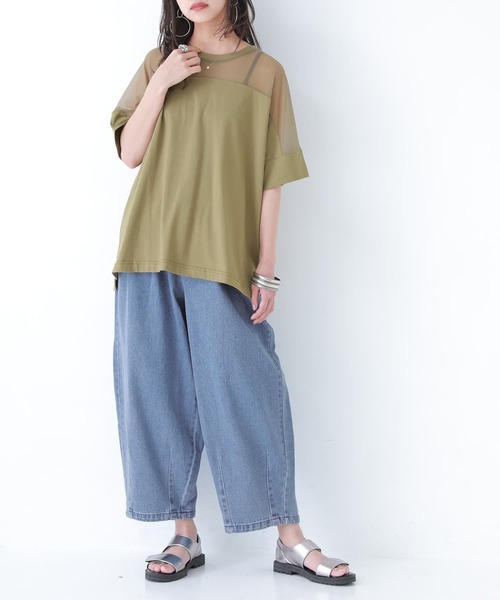 osharewalker（オシャレウォーカー）の「【廃盤】『デニムサーカスパンツ』（デニムパンツ・レディース・インディゴブルー/ブルー・1/2）」の22枚目の写真