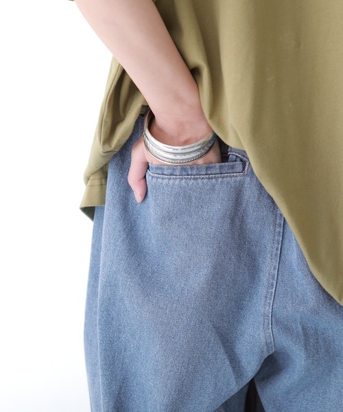 osharewalker（オシャレウォーカー）の「【廃盤】『デニムサーカスパンツ』（デニムパンツ・レディース・インディゴブルー/ブルー・1/2）」の7枚目の写真