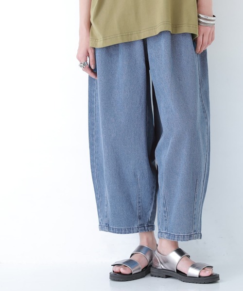 osharewalker（オシャレウォーカー）の「【廃盤】『デニムサーカスパンツ』（デニムパンツ・レディース・インディゴブルー/ブルー・1/2）」の13枚目の写真