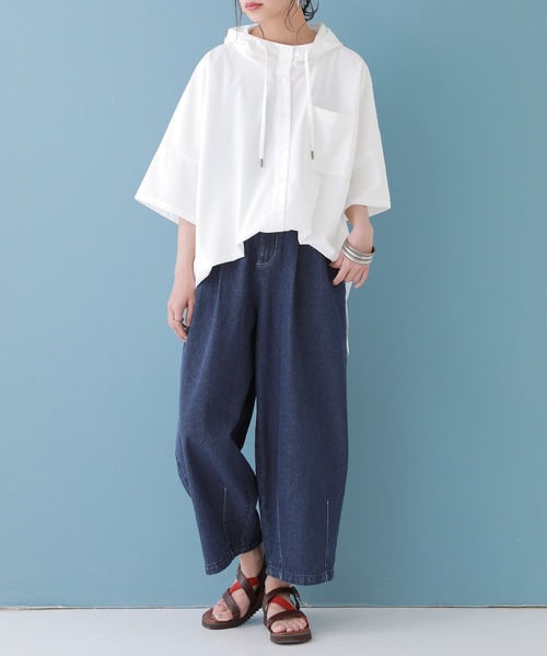 osharewalker（オシャレウォーカー）の「【廃盤】『デニムサーカスパンツ』（デニムパンツ・レディース・インディゴブルー/ブルー・1/2）」の3枚目の写真