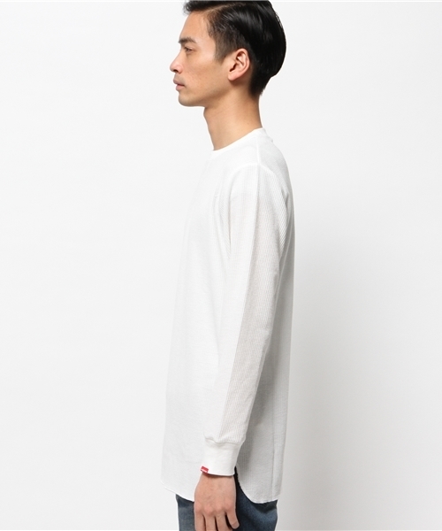 WHO'S WHO gallery（フーズフーギャラリー）の「【Em@//ONE】ワッフルカットソー（Tシャツ/カットソー・メンズ・ホワイト/ネイビー・LARGE/MEDIUM）」の7枚目の写真