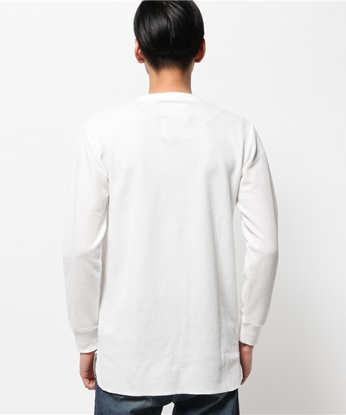 WHO'S WHO gallery（フーズフーギャラリー）の「【Em@//ONE】ワッフルカットソー（Tシャツ/カットソー・メンズ・ホワイト/ネイビー・LARGE/MEDIUM）」の8枚目の写真